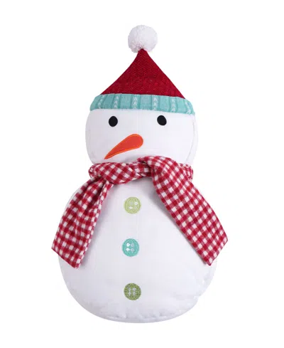 Levtex Holly Jolly Snowman Figure Decorative Pillow, 11" X 17" In Multi