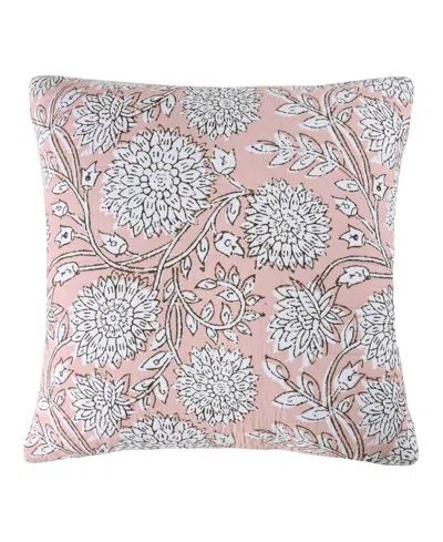 Levtex Home Adare Quilted Decorative Pillow, 18" X 18" In Pink