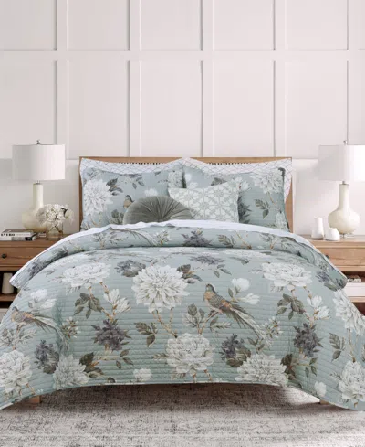 Levtex Home Belvedere Reversible 3-piece Quilt Set, Full/queen In Blue