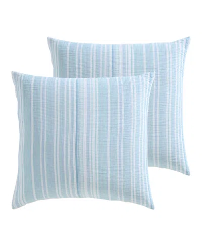 Levtex Home Boracay Stripe Muslin 2-pc. Sham Set, European In Blue