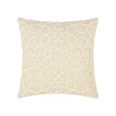 Levtex Home Bretton Woods Natural Pillow 18x18 In White