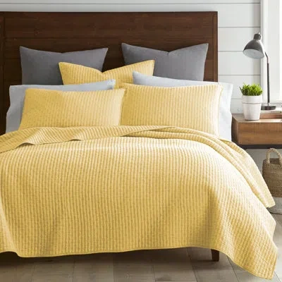 Levtex Home Cross Stitch Yellow Twin Quilt Set
