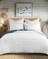 LEVTEX EMBROIDERED SWISS DOT STITCHING 2-PC. QUILT SET, TWIN/TWIN XL