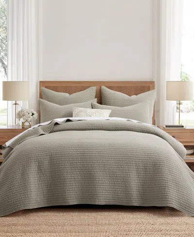 Levtex Eyelet Embroidered 3-pc. Quilt Set, King/california King In Taupe