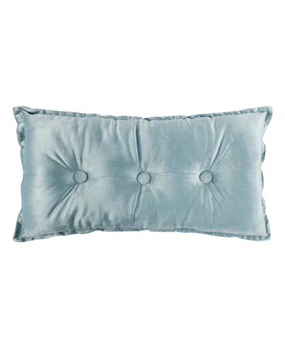 Levtex Home Florina Velvet Decorative Pillow, 12" X 24" In Blue