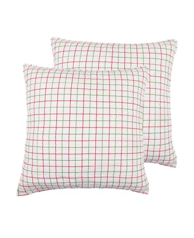 Levtex Home For Christmas Festive Plaid 2-pc. Sham Set, European In Multi