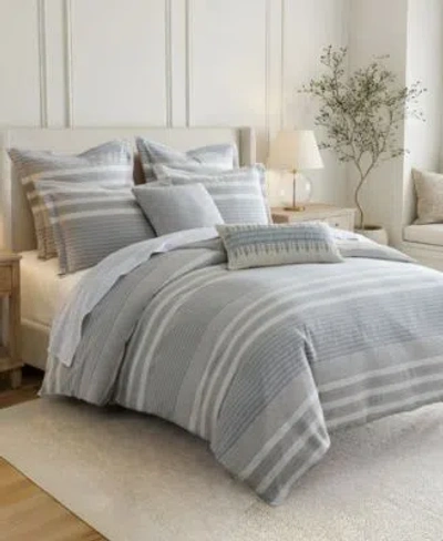 Levtex Home Hawthorn Stripes Reversible 3 Piece Comforter Sets In Gray