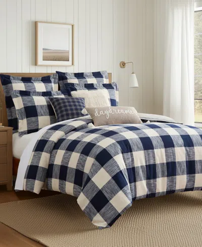Levtex Home Highland Plaid Woven 3-piece Duvet Cover Set, King/california King In Blue