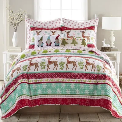 Levtex Home Let It Snow Full/queen Quilt Set In Red