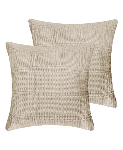 Levtex Home Levtex Cloud Waffle Quilted 2-pc. Sham Set, European In Taupe