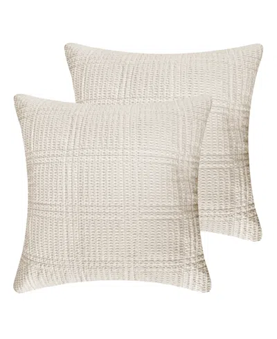Levtex Home Levtex Cloud Waffle Quilted 2-pc. Sham Set, European In Undyed Cream