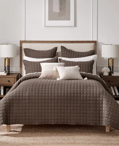 Levtex Home Levtex Cloud Waffle Textured 3-pc. Quilt Set, Full/queen In Brown