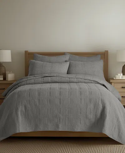 Levtex Home Levtex Cloud Waffle Textured 3-pc. Quilt Set, Full/queen In Grey