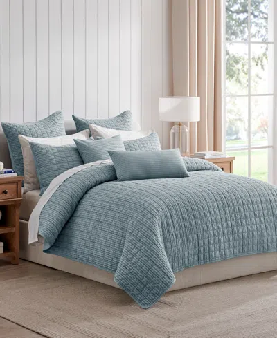 Levtex Home Levtex Cloud Waffle Textured 3-pc. Quilt Set, King/california King In Blue