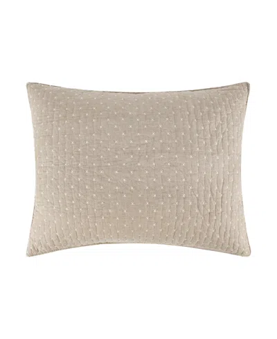 Levtex Home Levtex Cross Stitch Sham, Standard In Neutral