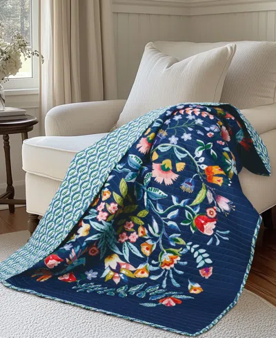 Levtex Home Levtex Danika Reversible Quilted Throw, 50" X 60" In Blue