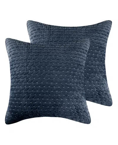 Levtex Home Levtex Velvet Stitch 2-pc. Sham Set, European In Navy
