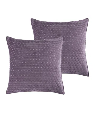 Levtex Home Levtex Velvet Stitch 2-pc. Sham Set, European In Purple