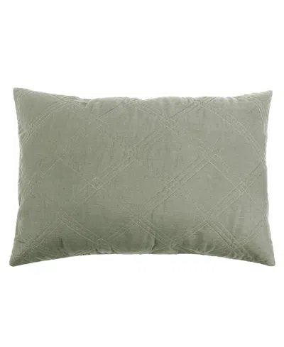 Levtex Home Levtex Washed Linen Quilted Sham, Standard In Green