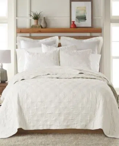 Levtex Home Levtex Washed Linen Relaxed Textured Quilt In Navy