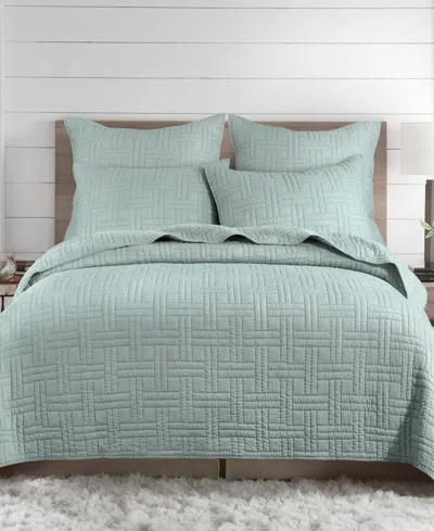 Levtex Melange Stitch Stitching 2-pc. Quilt Set, Twin/twin Xl In Spa