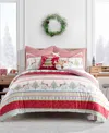 Levtex Home Merry And Bright Comet And Cupid Reversible 3-pc. Comforter Set, King In Red