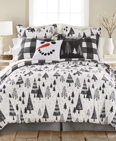 Levtex Home Merry And Bright Northern Star Reversible 3-pc. Duvet Cover Set, Queen In Black