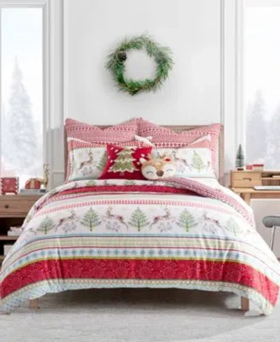 Levtex Home Merry Bright Comet Cupid Reversible Comforter Sets In Red