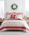 Levtex Home Merry Bright Comet Cupid Reversible Duvet Cover Sets In Red