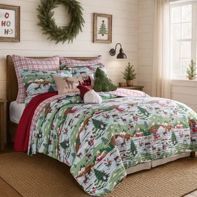 Levtex Home Merry Mountains King Quilt Set In Green