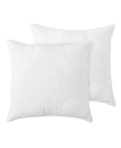 Levtex Muslin Stitch 2-pc. Sham Set, European In White