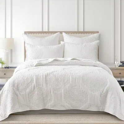 Levtex Home Muslin Stitch White King Quilt Set