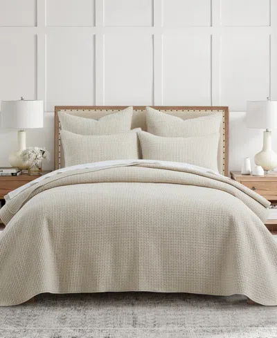 Levtex Home Pick-stitch Artisan Textured 3-piece Quilt Set, King/california King In Brown