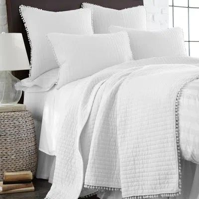 Levtex Home Pom Pom White King Quilt