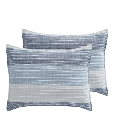 Levtex Home Sand Stripes 2-pc. Pillow Sham Set, King In Blue