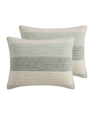 Levtex Home Sand Stripes 2-pc. Pillow Sham Set, King In Green