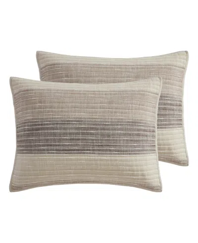 Levtex Home Sand Stripes 2-pc. Pillow Sham Set, Standard In Brown