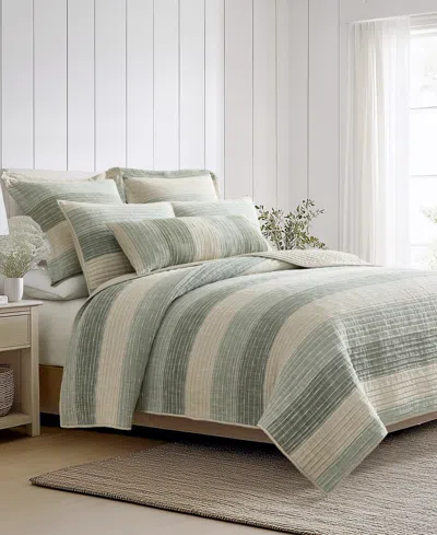 Levtex Home Sand Stripes Textured Quilt, Twin In Green