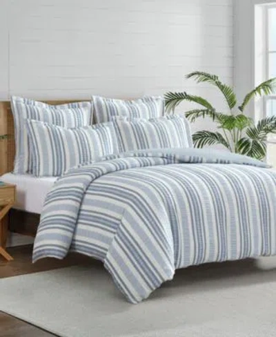 Levtex Home Seaside Stripes Textured 3 Pc. Duvet Cover Sets In Blue