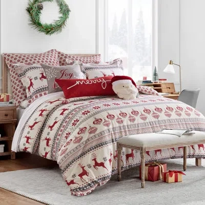 Levtex Home Silent Night Twin Comforter Set In Red