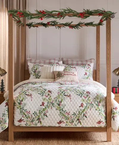 LEVTEX HOME TINSEL TIDINGS REVERSIBLE QUILT, KING/CALIFORNIA KING