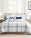 Levtex Home Waffle Plaid 3-pc. Duvet Cover Set, King In Blue