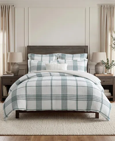 Levtex Home Waffle Plaid 3-pc. Comforter Set, King In Green