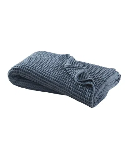Levtex Home Waffle Textured Blanket, Twin In Blue