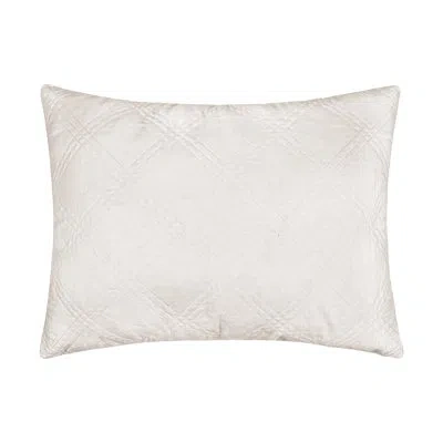 Levtex Home Washed Linen Cream Quilted King Sham In White