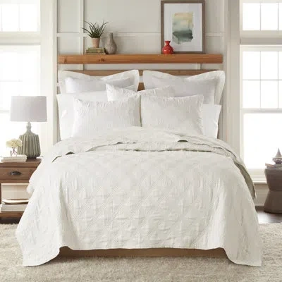 Levtex Home Washed Linen Cream Twin Quilt In White