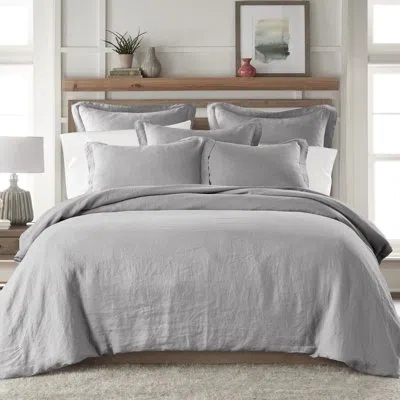 Levtex Home Washed Linen Lt. Grey Full/queen Duvet Cover