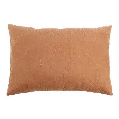 Levtex Home Washed Linen Sandstone Std Quilted Sham In Orange