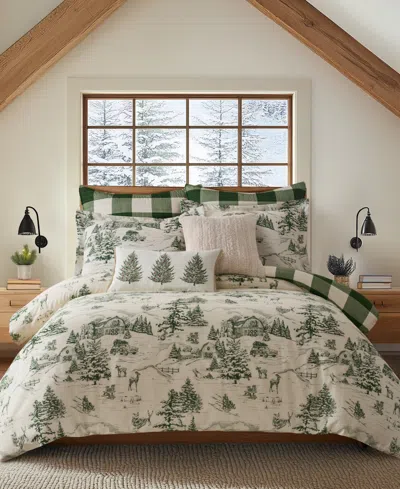 Levtex Home Winter Sleigh Ride Reversible 3-pc. Comforter Set, King In Green