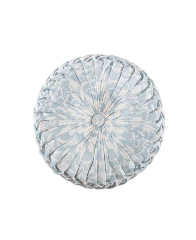 Levtex Home Zoey Tufted Decorative Pillow, 16" Round In Blue